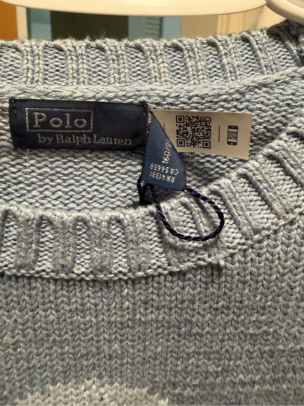 Ralph Lauren Light Blue Teddy Bear Knit Sweater - Picture 8 of 8